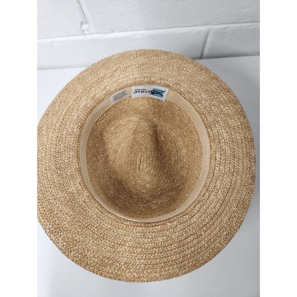 Betmar New York Women\'s Bowler/Boater 100%Straw Hat, St#R120 Natural Straw Color main image 6